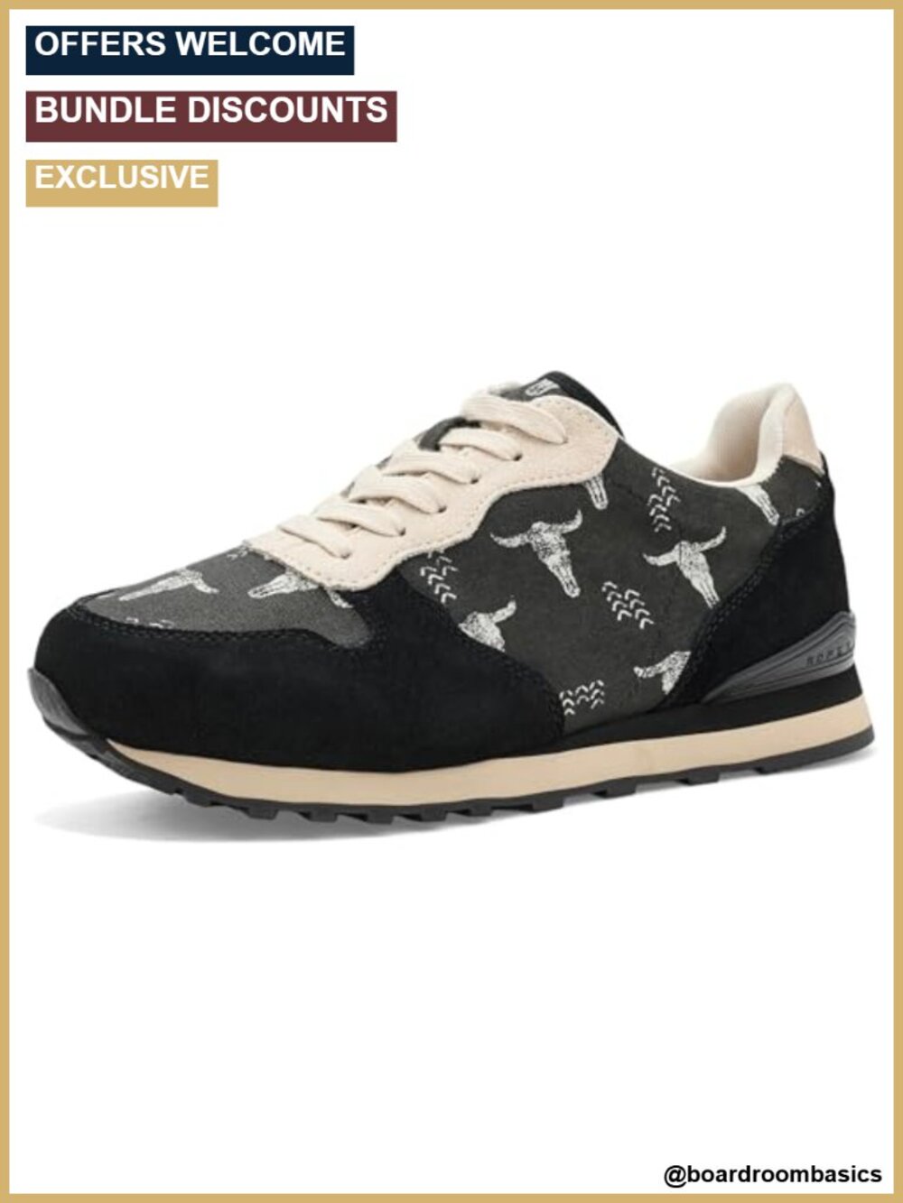 Women's Western Sneakers - Cushioned Suede Low Top Casual Shoes